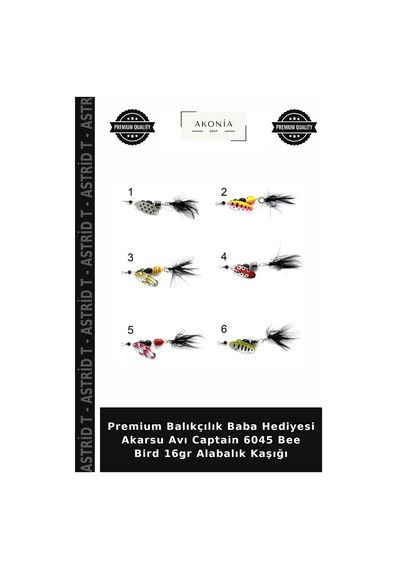 Premium Balıkçılık Baba Hediyesi Akarsu Avı Captain 6045 Bee Bird 16gr Alabalık Kaşığı
