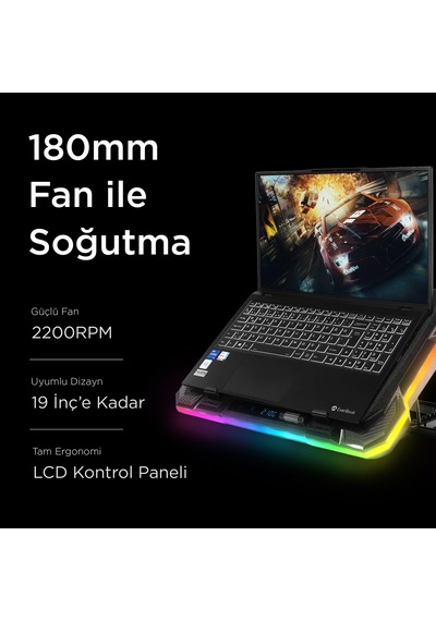 Rampage Cyclone S49 Rgb Fanlı 14"-19'' Led Ekranlı Notebook Soğut