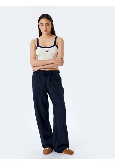 Koton Biyeli İnce Askılı Slim Fit Kolsuz Crop Atlet Ekru 5sal30103ık Ekru