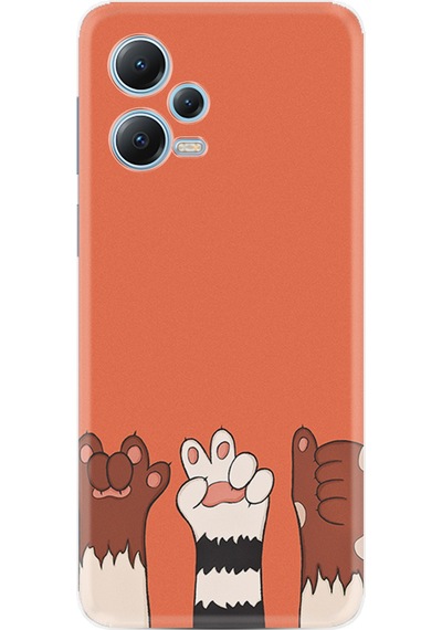 Xiaomi Redmi Note 12 5G Kılıf Resimli Desenli Silikon Platinium Series Three Hand 1818