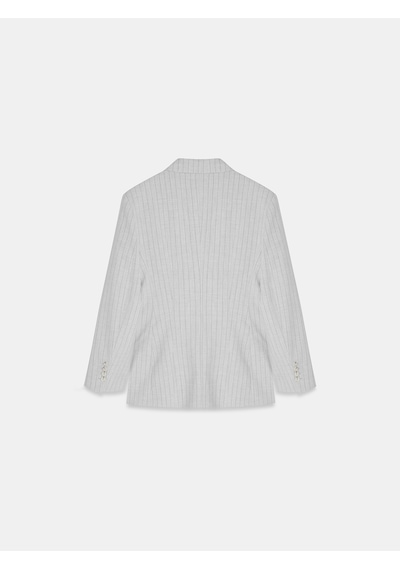 Dilvin 60803 Yan Düğme Detaylı Blazer-gri