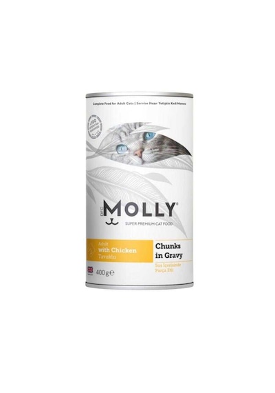 Molly Sos İçinde Parça Tavuklu Yetişkin Kedi Konservesi 400 Gr