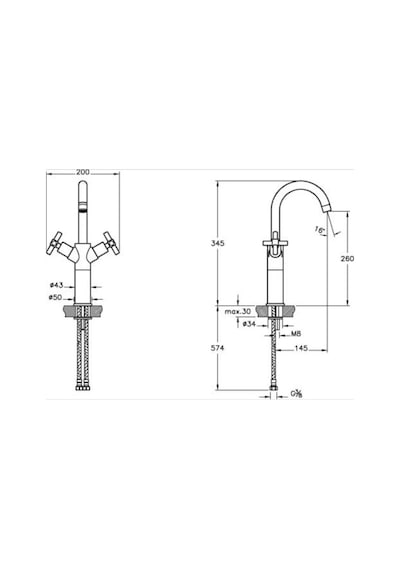Artema A4085123 Juno Yüksek Lavabo Bataryası Altın
