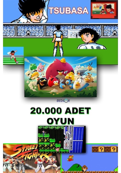 Atari 2.4g Kablosuz Çift Kol Retro Oyunlar 4k Game Stick 20000 Oyun Game Stick