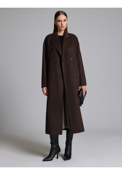 Pierre Cardin Kahverengi Yün Karışımlı Kaşe Kaban 50329239-vr029