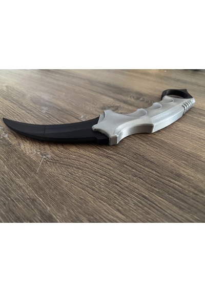 Riva Self 3d Baskı Farklı Renkler Taktiksel Parmak Halkalı Hobi Ve Dekoratif Maket - 16 Cm Siyah-Gümüş