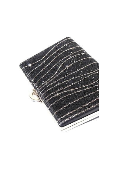 Keeba Taşlı Siyah Abiye Çanta Clutch Siyah Taşlı Gece Çantası Abiye Çanta Siyah Abiye Çantası