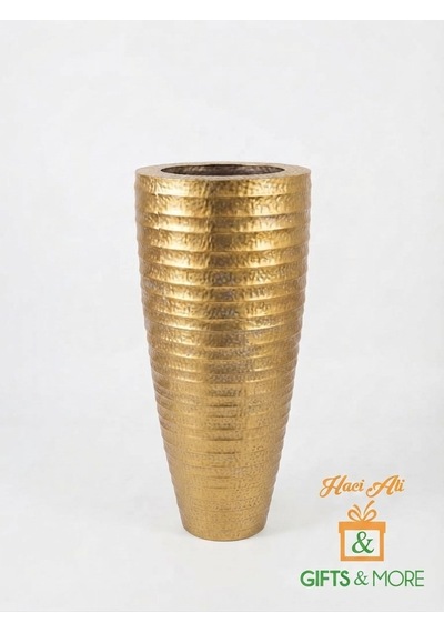 Metal Dekoratif Vazo Büyük Boy 122 X 50 Cm Altın