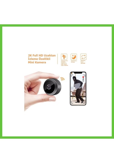 Bezos Blue Inter Mini Kamera 1080p Hd Wifi Gizli, Miknatisli Dmc