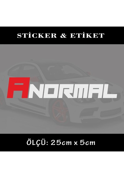 normal oto sticker ön arka cam yazısı - tuning modifiye etiket