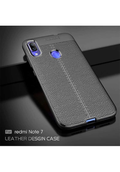 Xiaomi Redmi Note 7 Kilif Deri Tarzi Niss Silikon Case 389472364