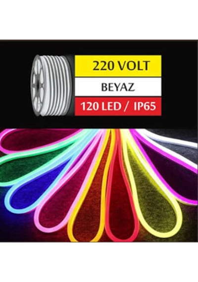 Ledly Neon Led 220v 5mt 220 V Giriş Adaptörü Dahil Güneş Işığı