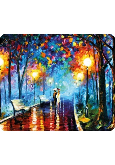 Yağmurlu Ormanda Yürüyüş - Baskılı Dikdörtgen Mouse Pad Mousepad