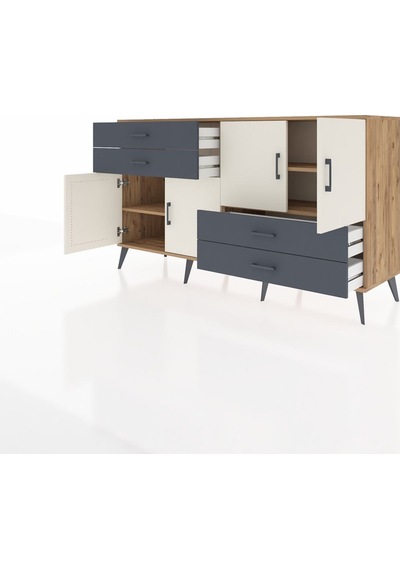 Hyperion Konsol 3 Raflı 4 Çekmeceli 4 Kapaklı 176x44x99 Çam-aytaş Çam-aytaşı/antrasit Hyperion Konsol 3 Raflı 4 Çekmeceli 4 Kapaklı 176x44x99 Çam-aytaş Çam-aytaşı/antrasit