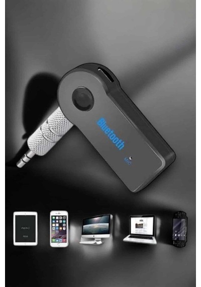 Hubrendy Tekno Kablosuz Bluetooth Aux Araç Kiti Siyah Hafıza Kartlı