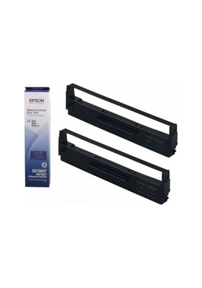 Epson  C13S015647Ba -Ikılı Paket-Black Ribbon- Lx-350 / 300+ / 30