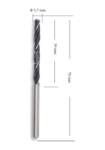 MTE 3,7 mm Haddeli Metal Matkap Ucu HSS DIN 338