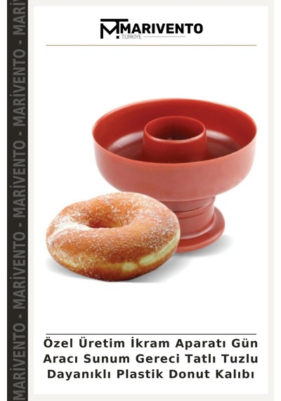 Özel Üretim İkram Aparatı Gün Aracı Sunum Gereci Tatlı Tuzlu Dayanıklı Plastik Donut Kalıbı Diğer