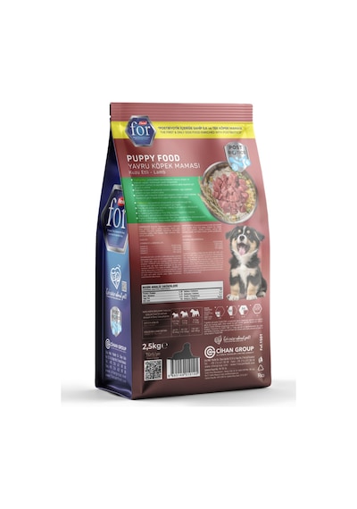 Kuzu Etli Yavru Köpek Maması - Postbiyotik İçerikli Sindirim Destekleyici - 2,5 Kg