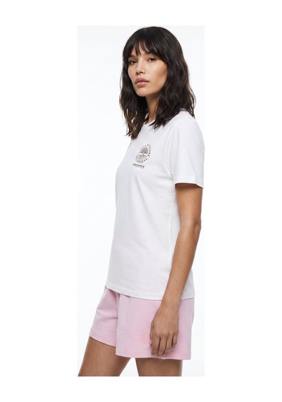 Discovery Expedition Beyaz Unisex Bisiklet Yaka Baskılı T-shirt D6su-tst3103