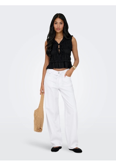Only Onlgianna Mw Straight Kadın Denim Pantolon 15363227 Beyaz