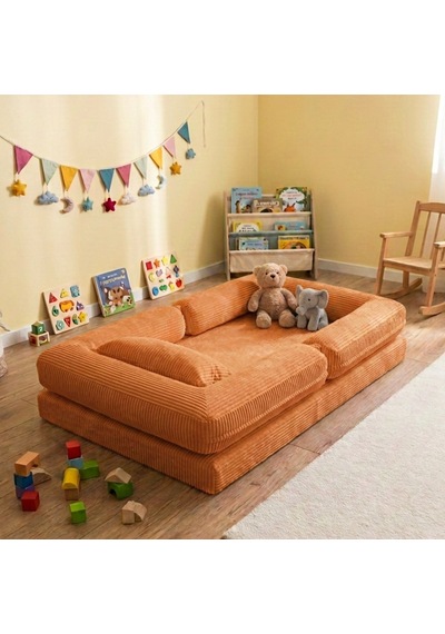 Miniwood Montessori Yatak Oyun Alanlı Bebek Yer Yatağı Sünger Çocuk Karyola 97 x 150 CM