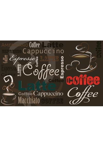 Coffee Kafe İçin Yazılı Özel Tasarım Duvar Kağıdı (397456526)
