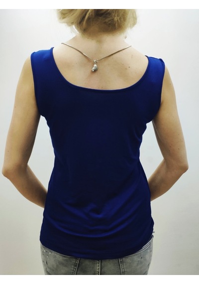 Kalin Askılı Baskılı Kolsuz Tişört S/3xl Saks Mavi