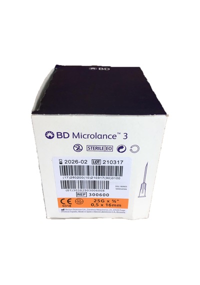 Bd Microlance Turuncu Iğne Ucu 25G X 0,5*16MM (100 Adet)
