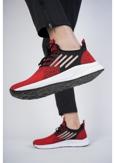 Muggo Ultraboost Unisex Ortopedik Günlük Garantili Yürüyüş Koşu Sneaker Spor Ayakkabı Kırmızı