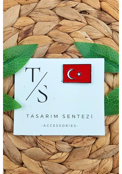 Rozet Çanta Şapka Takı Aksesuar Türk Bayrağı Ay Yıldız Sancak