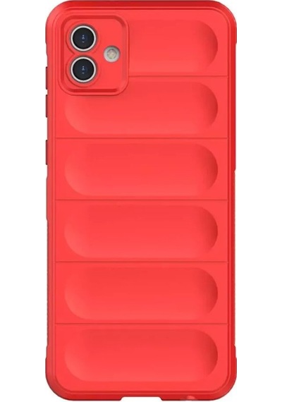 Samsung Galaxy Uyumlu A06 Kılıf Elde Tutma Kolaylıkla Kaydırmaz Kenar Line Dizayn Optietnik Kapak Kırmızı