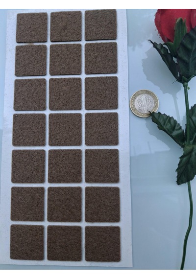 Keçe 90740 Hrd 4 Paket 30mm Kahve Masa Sandalye Koltuk Baza Ayak Çizdirmez Yapışkanlı