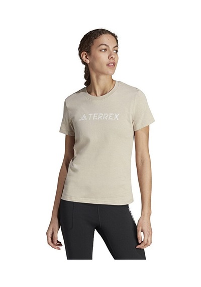 Adidas W Logo Tee Kadın Antrenman Tişörtü Ib1157 Bej Ib1157 Bej