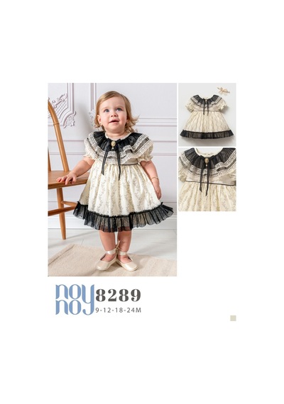 Noy Noy Kız Bebek Abiyeelbise Bandanalı 8289 8296 Bej Bej