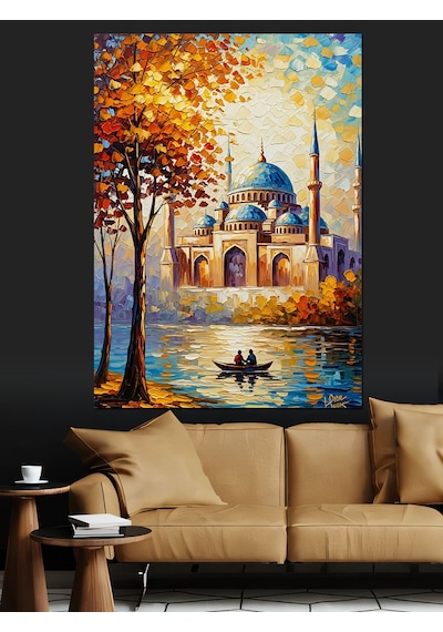 Ahşap Tablo Ortaköy Camii Deniz Manzarası