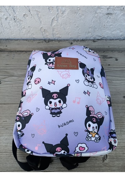 Huzurlu Adımlar Kuromi Çanta Karışık Desen Lila