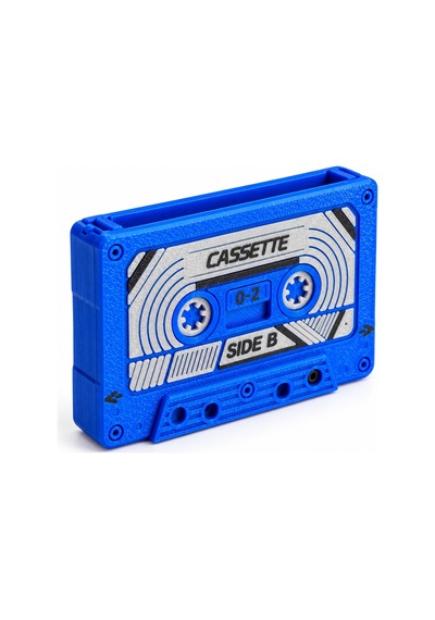 Syk Design Kaset Cüzdan Retro 3d Baskı Kartlık Mavi 6 Kart Kapasiteli