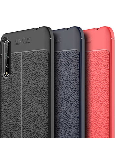 Huawei P Smart S Y8p Kılıf Zore Niss Silikon Kapak Kırmızı