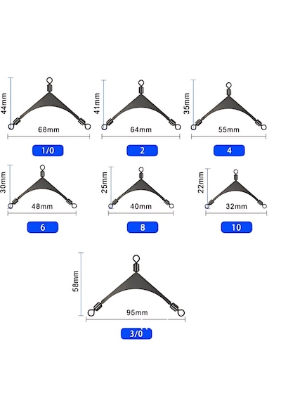 Hokkaıdo 6 Adet,no:10-3 Rulmanlı Fırdöndü,üçgen,terazi, Amerikan Tip,askı, Ürün Genişlik 32 Mm, En Küçük Boy .