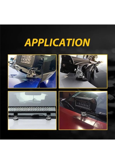 Adet-evrensel Led Işık Çubuğu Montaj Braketi Araba Offroad Kamyon 4x4 Suv A-pillar Kaput Çalışma Lambası Tutucu Kelepçe