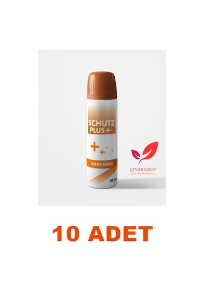 Schutz Plus Flaster ve Yapışkanlı Örtü Sökücü Sprey 50Ml 10 Adet