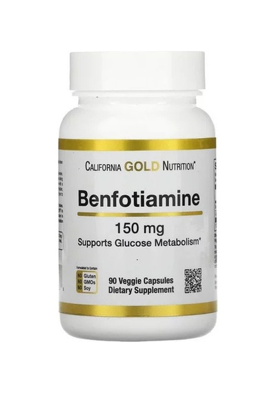 California Gold Nutrition B1 Benfotiamine 150 Mg - 90 Vegan Ka...