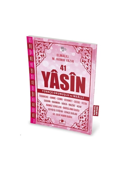 41 Yasin Türkçe Okunuşlu Ve Mealli-pembe Kapak Orta Boy - Kyut-757591