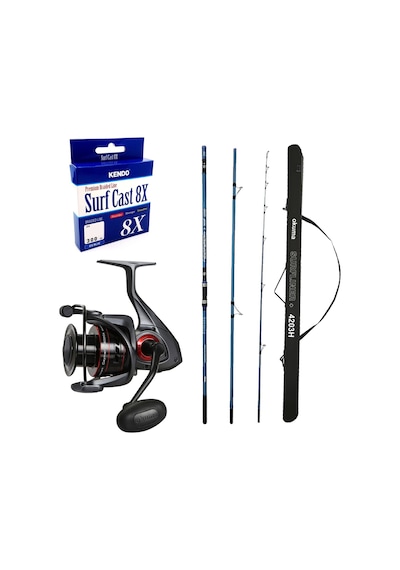Yekoutdoor Profesyonel Olta Seti Okuma Surfliner+ Surf 420cm 100-250gr 3 Parça Olta Kamışı&okuma Ceymar C-8000a Olta Makinesi