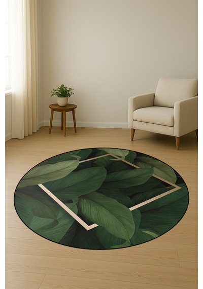Dijital Baskı Modern Kaymaz Taban Halı H0317 Renkli