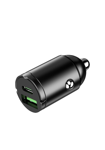 30w Pd + Qc 3.0 Hızlı Araç Şarjı Siyah -