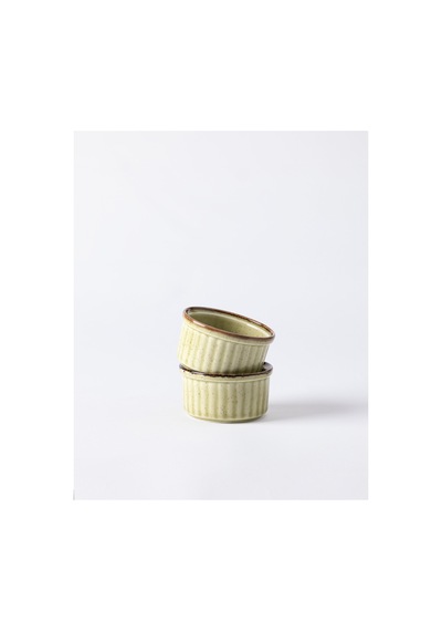 Madame Coco Kleby 2'li Natural Sufle Kabı - Yeşil - 10 Cm