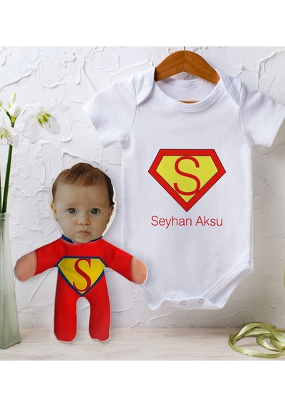 Bitmeyenkartus Bk Kids Kişiye Özel Fotoğraflı Bebek Yastık Ve Bebek Body Zıbın H (550906418) Çok Renkli