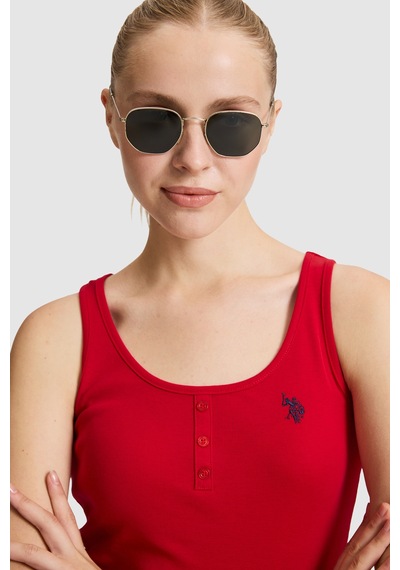 U.S. Polo Assn. U.s. Polo Assn. Kadın Kırmızı Tişört Basic 50321790-vr171 Basıc Kırmızı